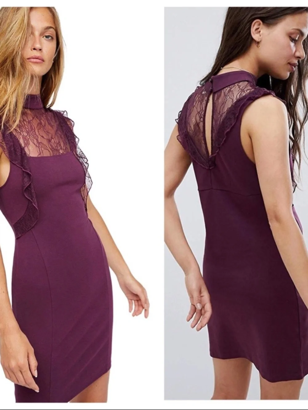 Free People Beaumont Muse Lace Trim Dress 0319
